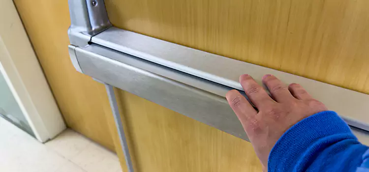 Installing a Push Bar on a Door Cliffside Park